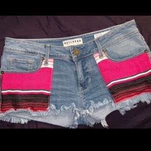 Never Worn Bullhead Colorful Fabric Pockets Shorts